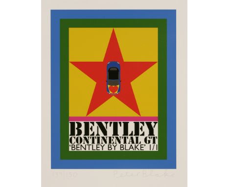 *Peter Blake (British, b.1932) BENTLEY BY BLAKE Inkjet print in colours with silkscreen glazes, 2016, signed and numbered 139