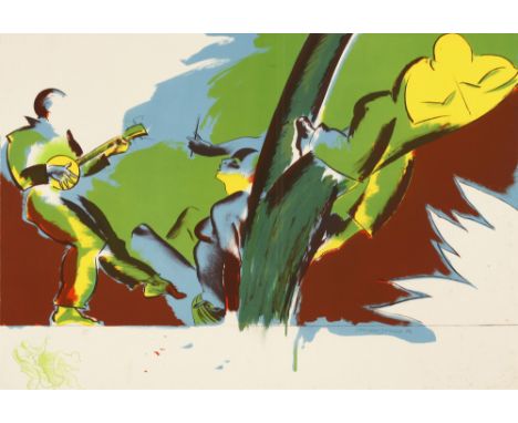 *Allen Jones (British, b.1937) IMPROVISATION Lithograph printed in colours, 1988, signed, dated and numbered 45/60 in pencil,