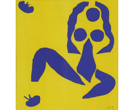 *Henri Matisse (French, 1869-1954) NU BLEU IV Lithograph printed in colours, 1953, from 'The Last Works', printed by Mourlot 