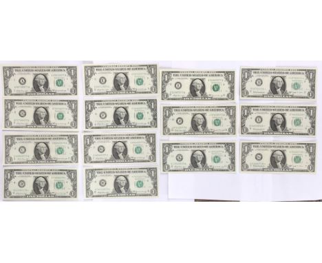 Collection of Federal Reserve Notes, Series 1969 District Release Letters A to K with three Series 1963.