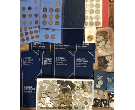 Collection of British and World coins including 12 Whitman folders of different denominations, Pre 20 (Approx 104g) and Pre 4