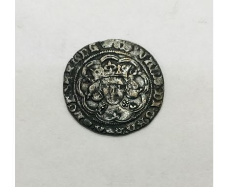 Medieval, silver groat of Edward IV's first reign (1461-1470), dating c. 1464-1470. Light coinage, type VII, initial marks: c