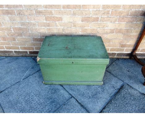 A PAINTED PINE TRUNK  46cm wide 73cm deep 43cm high