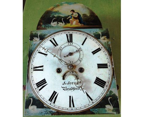 A GEORGE III 8-DAY LONGCASE CLOCK  the enamel dial inscribed 'J JOYCE BRADFORD' with subsidiary seconds dial and date apertur