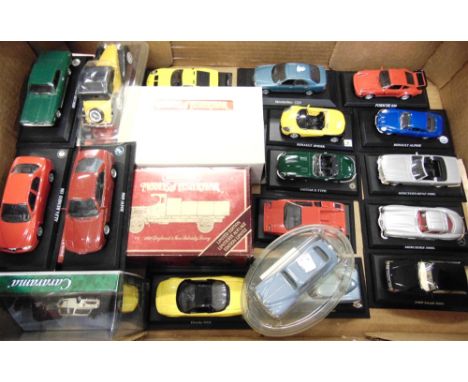 TWENTY-ONE ASSORTED 1/43 SCALE & OTHER DIECAST MODEL VEHICLES  variable condition, most unboxed.