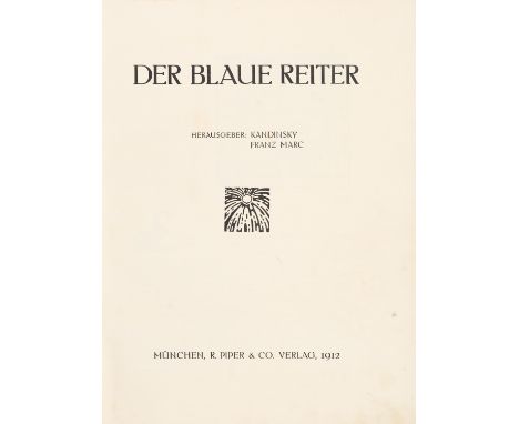 WASSILY KANDINSKY u. FRANZ MARC (HRSG): Der blaue Reiter. München: R. Piper &amp; Co. 1912. 29 x 22 cm. Mit 4 pochoirkolor. T