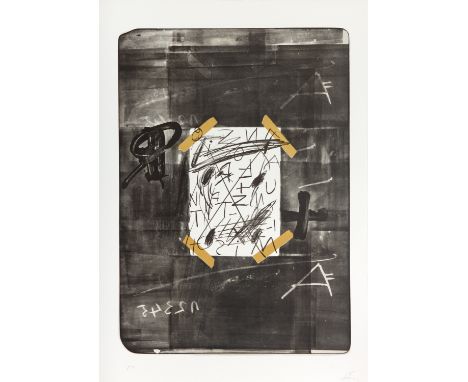 ANTONI TÀPIES 1923 - 2012 SCOTCH 1974 Farblithographie auf BFK Rives mit Trockenstempel Erker Presse St. Gallen. Signiert. Ex