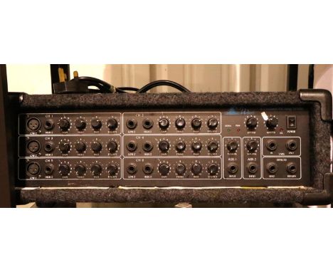 Power amplifier W600, six channel 150 watt with dual eight OHM speaker outputs. All electrical items in this lot have been PA