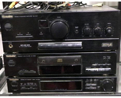 Technics stereo integrated amplifier SU-X102 compact disc player SU-PJ28A stereo synthesis tuner ST-X302L. Not available for 