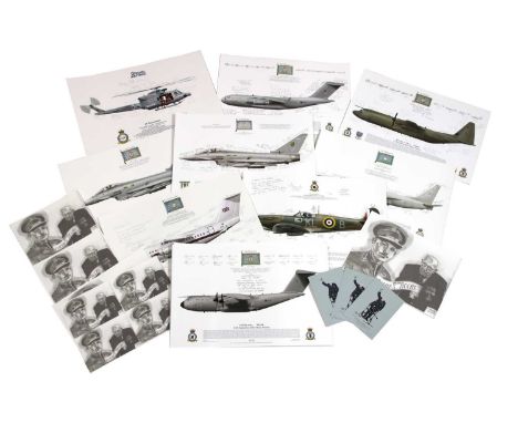 A collection of signed RAF Squadron prints;&nbsp;each aircraft print signed by squadron members, together with unframed print