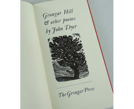 DYER (JOHN) 'GRONGAR HILL &amp; OTHER POEMS' The Grongar Press, Llandeilo, 1977 with illustrations by John Petts, red buckram