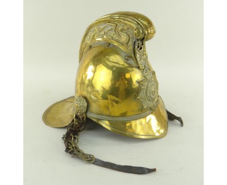 EARLY 20TH CENTURY MERRYWEATHER NATIONAL FIRE BRIGADES UNION BRASS HELMETI could not find any makers marks anywhere on the he