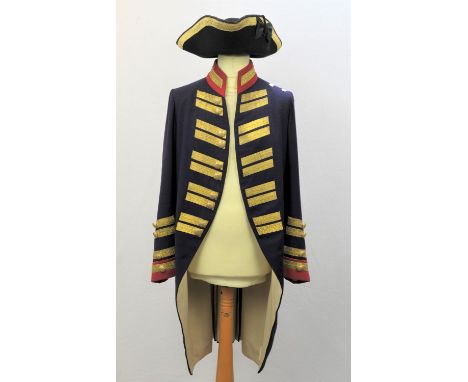 George III style military theatrical costume on a mannequin made for and worn by NIGEL HAWTHORNE in The Madness of King Georg