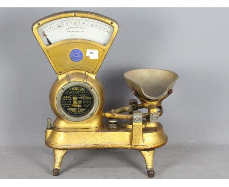 A vintage set of counter top scales by the Automatic Scale Company Ltd London - Manchester.