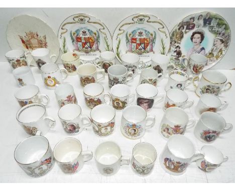 Royal Commemorative Ceramic / Glass Collection # 8 - 19th Century, Victorian and later. Cups, Mugs Figures and plates etc. In