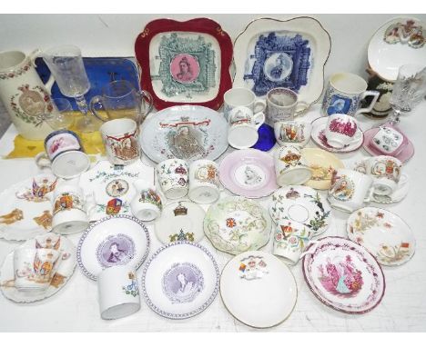 Royal Commemorative Ceramic / Glass Collection # 13 - 19th Century, Victorian and later. Cups, Mugs Figures and plates etc. I