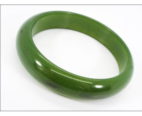 The Circle of Heaven Imperial Jade bangle, - Nephrite Jade, design BFYO48.01, #14165255 with authenticity certificate and dis
