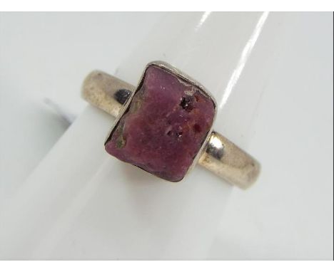 A 6.55 ct Burmese Ruby and silver ring issued in a limited edition 1 of 71, size P to Q, weight 5.69 grams (all in) with auth