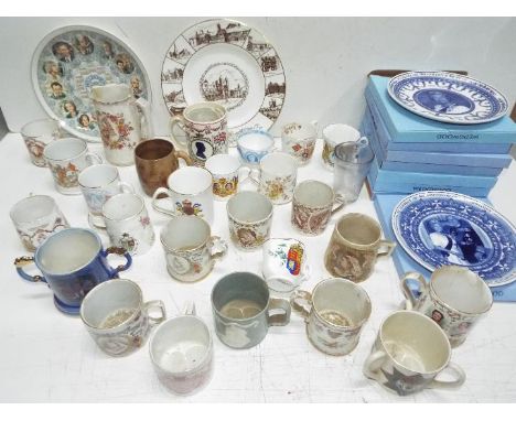 Royal Commemorative Ceramic / Glass Collection # 7 - 19th Century, Victorian and later. Cups, Mugs Figures and plates etc. In