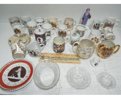 Royal Commemorative Ceramic / Glass Collection # 2 - 19th Century, Victorian and later. Cups, Mugs Figures and plates etc. In