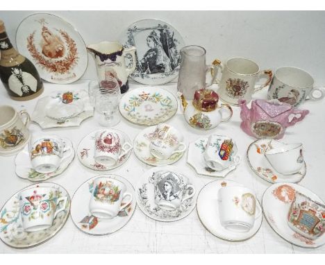 Royal Commemorative Ceramic / Glass Collection # 11 - 19th Century, Victorian and later. Cups, Mugs Figures and plates etc. I