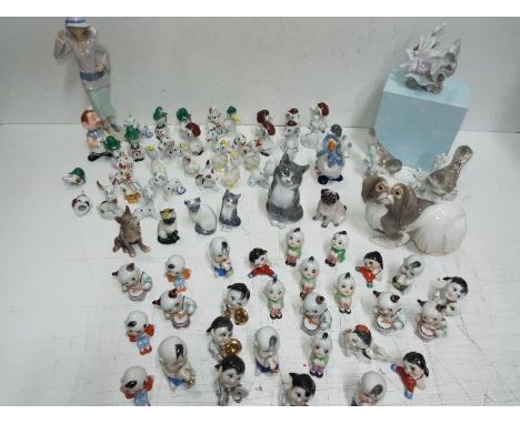Ceramic Collector - Nodding head figures- Royal Copenhagen Cats and Dogs with B &amp; G, Denmark pieces. Other makers are  Le