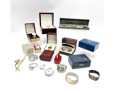 Qty of wristwatches (some boxed) inc gold plated Hamilton celebrity XC 8150 in original retail box with swing tag with extra 