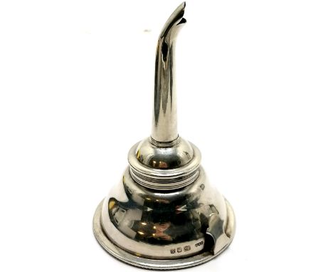 1987 silver wine funnel (in 2 parts) by David R Mills - 13cm &amp; 70g
