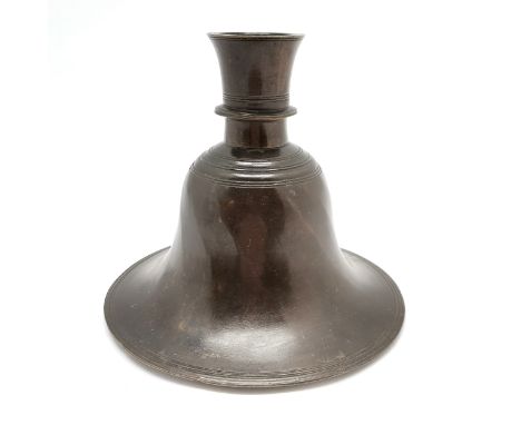Middle Eastern / Islamic candlestick / holder - 13.5cm high x 15cm diameter base