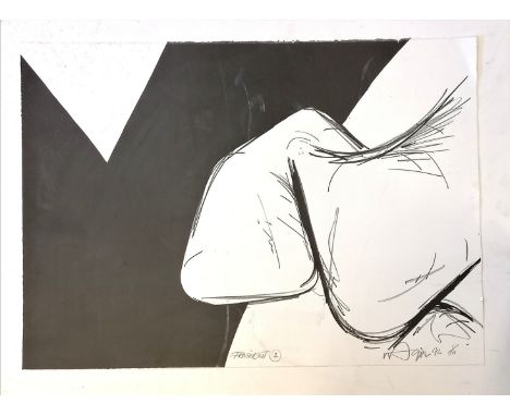 992 signed print 'Fragment' #1/150 - mount 66cm x 87cm - some marks
