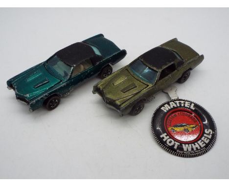 Hot Wheels - Redline - 2 x Custom Eldorado models in hard to find Olive with a Brown interior and Aqua with a White interior.