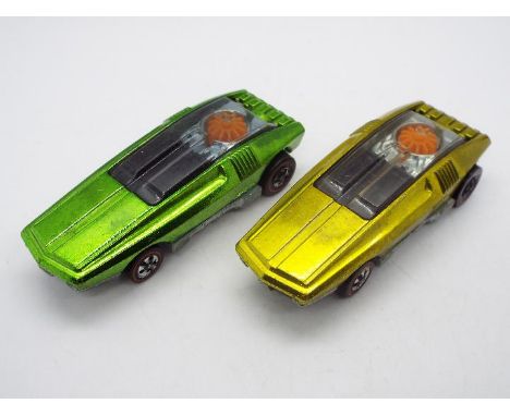 Hot Wheels - Redline - 2 x Whip Creamer cars in Yellow and Apple Green. Both of these U.S. Built cars appear in Near Mint con