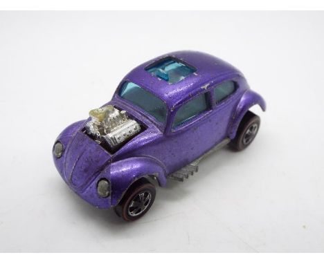 Hot Wheels - Redline - A Custom Volkswagen in Purple, this Hong Kong made car appears in Very Good condition overall with sig