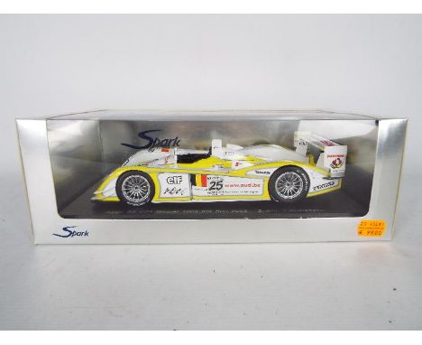 Spark - A boxed 1:18 scale Spark Audi R8 RN25 Winner 1000 Km Spa 2003 'S.Ara, T.Kristensen'. This detailed model appears to b