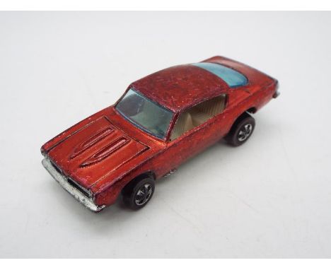Hot Wheels - Redline - A Custom Barracuda in hard to find Red. This Hong Kong made example appears in Good condition overall 
