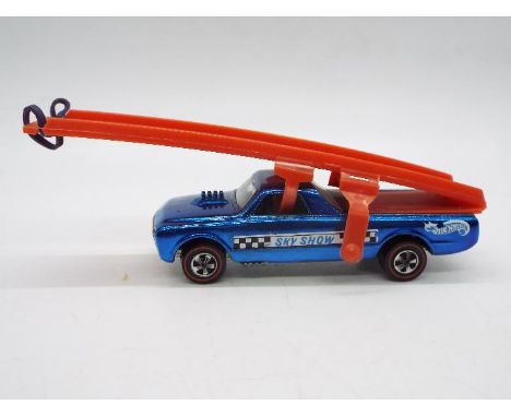 Hot Wheels - Redline - Sky Show - A rare Blue Sky Show Custom Fleetside with launch ramp intact. The model is in Near Mint co