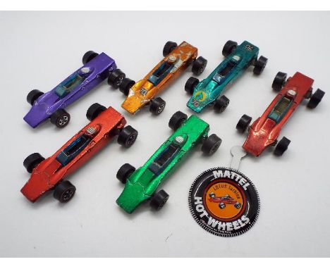 Hot Wheels - Redline - 6 x Lotus Turbine cars in Aqua, Red with Champagne interior and Black interior, Green, Orange and Purp