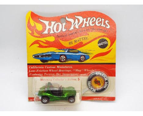 Hot Wheels - Redline - An unopened original Sand Crab in Apple Green. The car appears Mint on a Very Good card backing with s