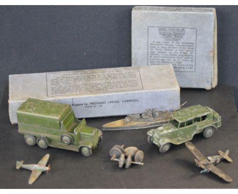 DINKY TOYS - a boxed Armstrong Whitworth 'Whitley' Bomber in original box no.62t (a/f), a no.162 18-Pounder Quick Firing Fiel