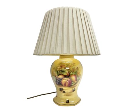 Aynsley Orchard Gold lamp with pleated shade