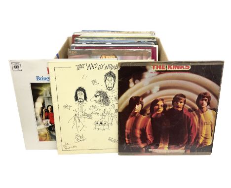 Quantity of predominantly rock and pop vinyl LPs to include The Who, Bob Dylan, The Kinks, Foreigner, ELO,  Elton John, The H