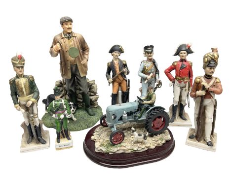 The Leonardo Collection shepherd figure, from the Country Life collection, together with a Leonardo Collection figure group o