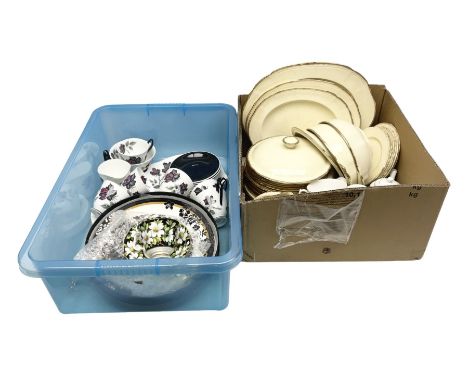 Royal Albert Masquerade pattern tea service for six, together with Royal Albert Dogwood pattern teacup and saucer and Alfred 