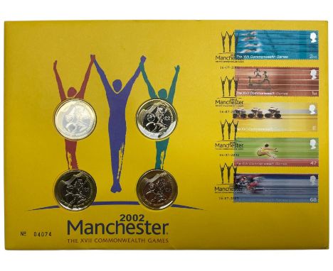 The Royal Mint United Kingdom 2002 'Manchester Commonwealth Games' two pound four coin cover