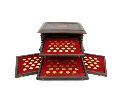 'The Medallic History of Britain', set of one hundred silver gilt medals, produced by The Franklin Mint, in hardwood chest