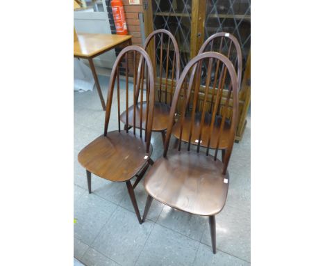 A set of four Ercol Golden Dawn elm and beech Quaker chairs 