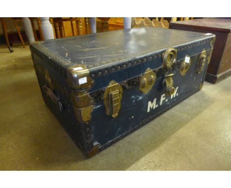 A mid 20th Century steamer trunk 
