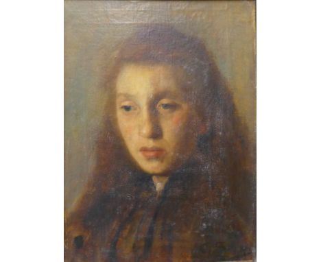C. Shand, portrait of a lady, oil on canvas, 36 x 26cms, framed 