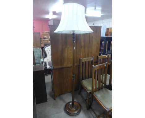 A beech standard lamp 