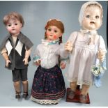 3 Sammlerpuppen ca 1910-20 .
